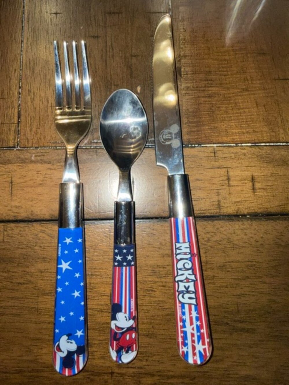 Disney Store Mickey Mouse Americana Flatware Set 12 Piece NEW